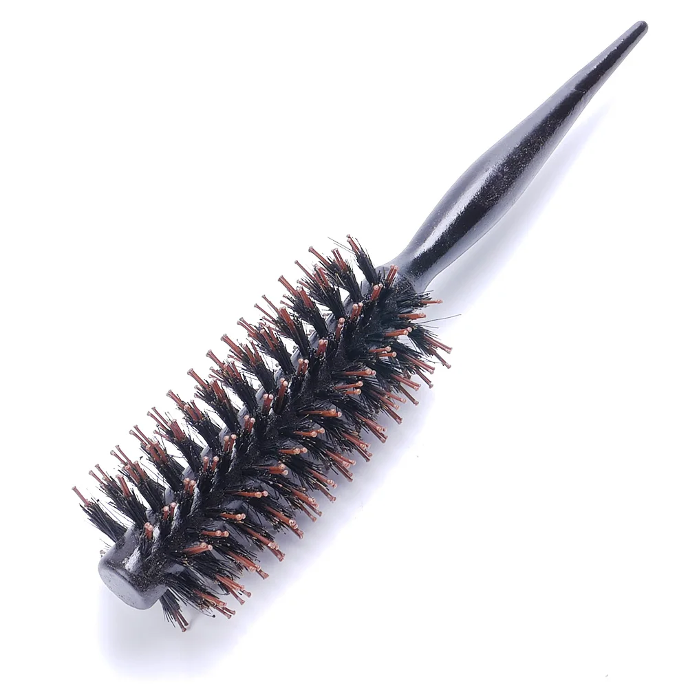 

Портативная расческа для волос, щетка с натуральной щетиной, Антистатическая, с деревянной ручкой, для укладки волос, парикмахерский инстру...