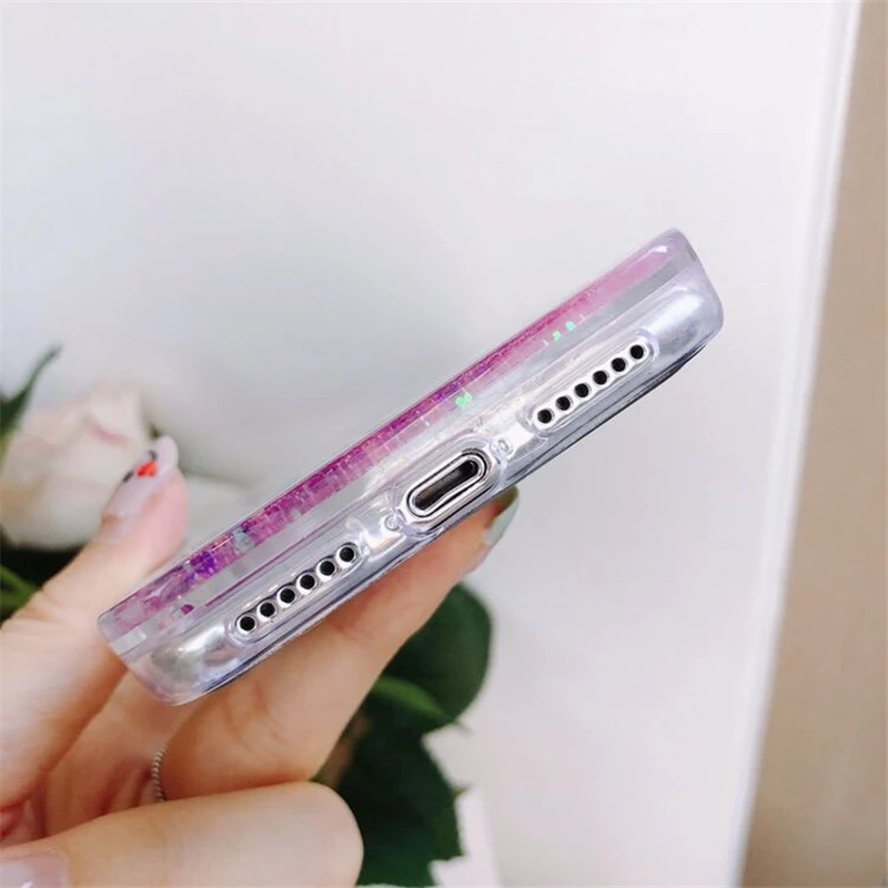 Чехол для iPhone X 6 6S 7 8 Plus Модный чехол девочек чашка кофе жидкий зыбучий песок