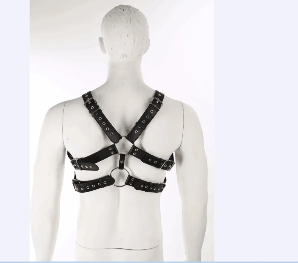 Faux Leather Body Harnesses Men Gay Sexy Slave BDSM Fetish Wear Bondage Male Erotic Apparel Adult Game Cloth Sex Toys |