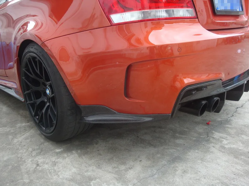 Новый fanshion углеродное волокно E82 заднего бампера разветвители для BMW 1 серии M E82M 1M
