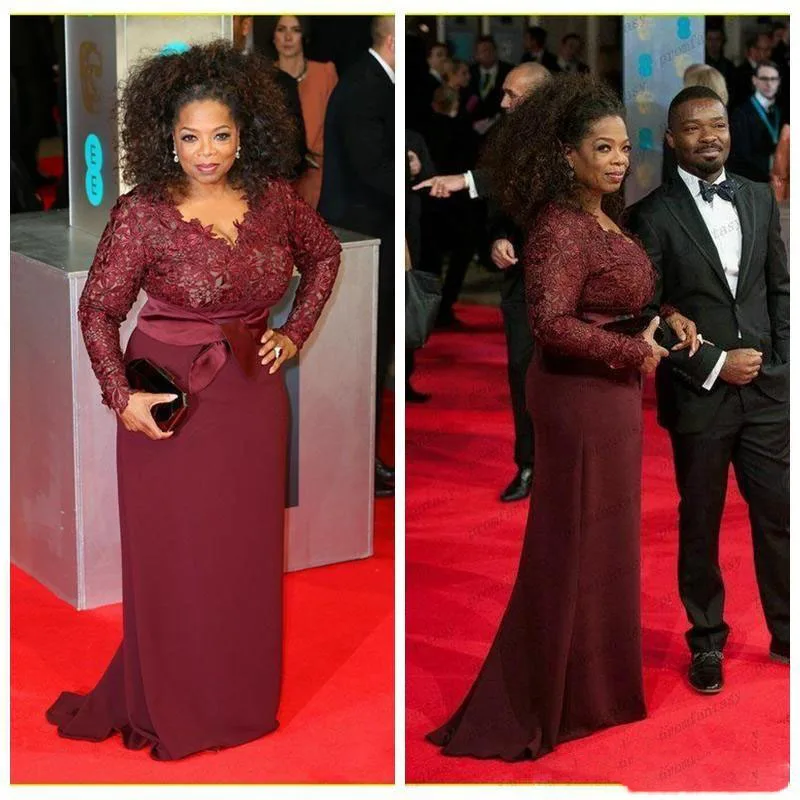 2018 Oprah winсправочная модель ОГРАНИЧЕННАЯ МОДЕЛЬ для матери невесты бордовые с