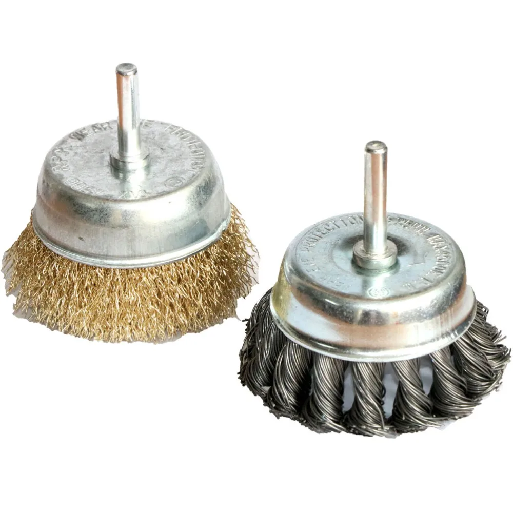 Диагональ 3 дюйма узелкованная и ОБЖИМНАЯ чашка для удаления ржавчины коррозии