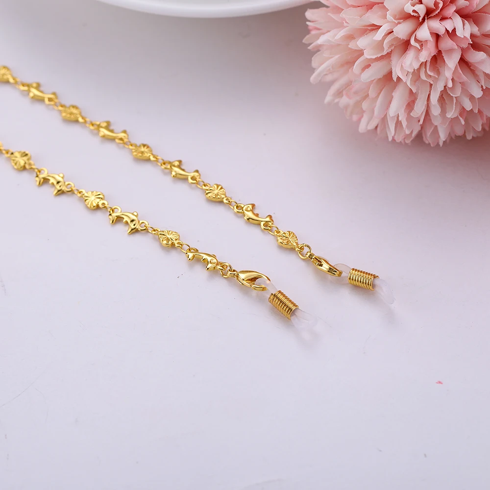 Женская цепочка для очков Teamer металлическая 78 см с милым дельфином держатель