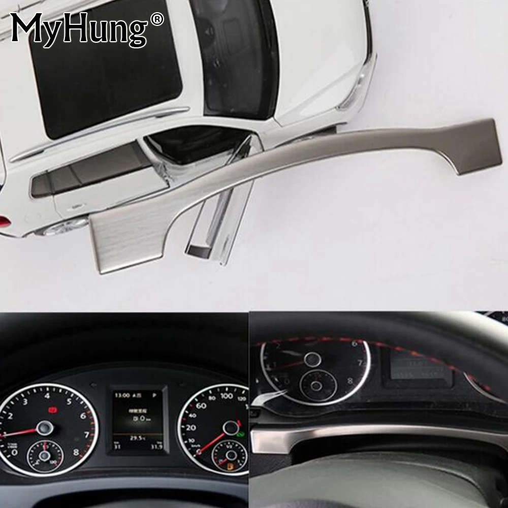 1 шт. автомобильная наклейка из нержавеющей стали для приборной панели Vw Tiguan 2010 2011