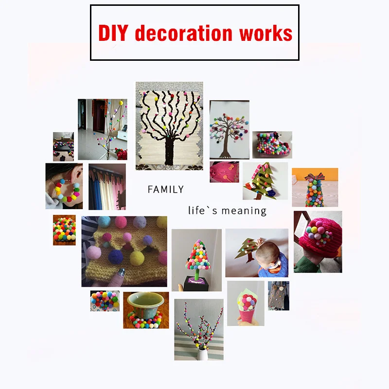 

10000pcs/lot Pompom 10mm Multicolor Soft Pom Poms Balls Fur Plush Ball DIY Handcraft Wedding Home Decoration Party Supplies