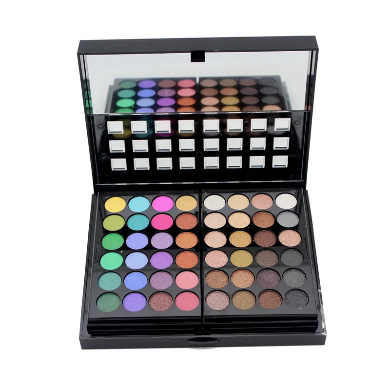 78 цветов Макияж набор 48 матовый мерцающий Палетка теней для век оттенков в стиле