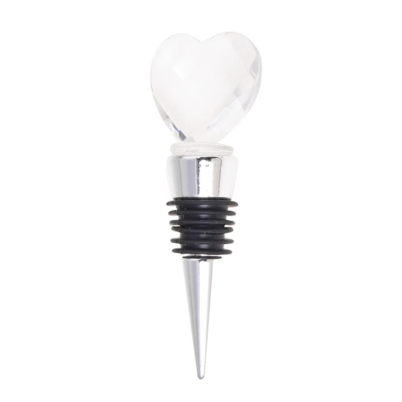 Новая хромированная Бутылка пробка с кристаллом сердце Свадебные сувениры