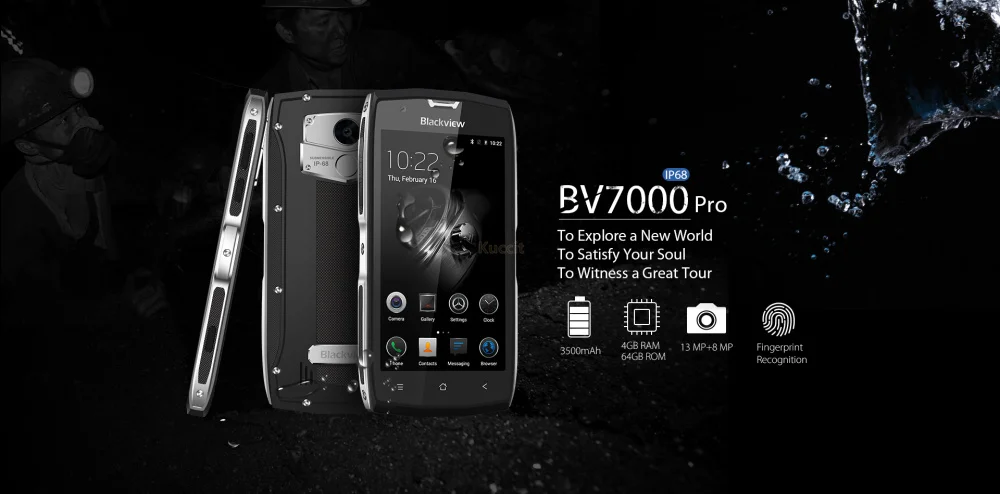 Blackview BV7000 Pro IP68 прочный водонепроницаемый мобильный телефон MT6750T Восьмиядерный " FHD 4G+ 64G gps 4G lte смартфон