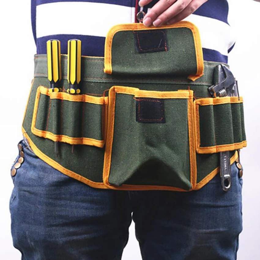 

Canvas Hardware Waist Tool Storage Bag Durable Waist Tool Holder Screwdriver Tool Pouch Bag Adjustable Buckle Customized Logo