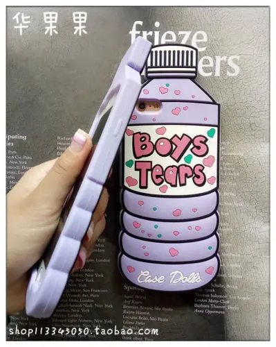 Purple Boys Tears Для iPhone 6 6s 4," популярный 3D милый мультяшный Мягкий силиконовый чехол для телефона задняя крышка милый Единорог противоударный новейший чехол с животными - Цвет: Purple Boys Tears