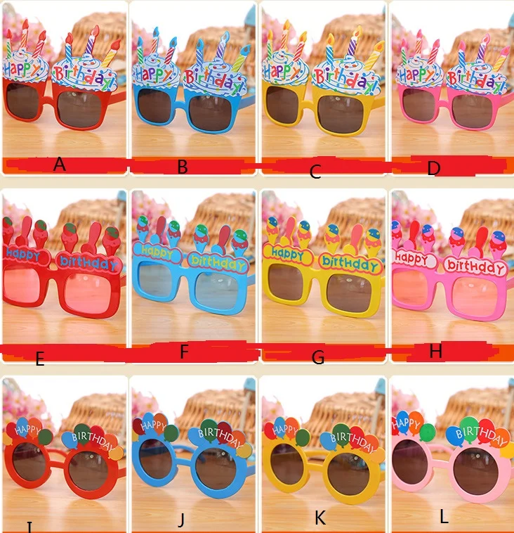 Очки для дня рождения Забавные свечи вечерние НКИ празднование воздушных шаров