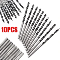 10pcsset 3mm diam twist drill bit 58mm length wood spiral drill bits with center point high strength woodworking drilling tool