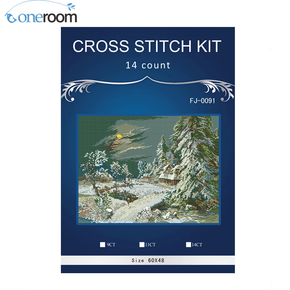 

4CT белая Аида упаковка Бесплатная доставка высшее качество Набор для вышивки крестиком аналогичный тусклый dmc снег на Лунной светильнике