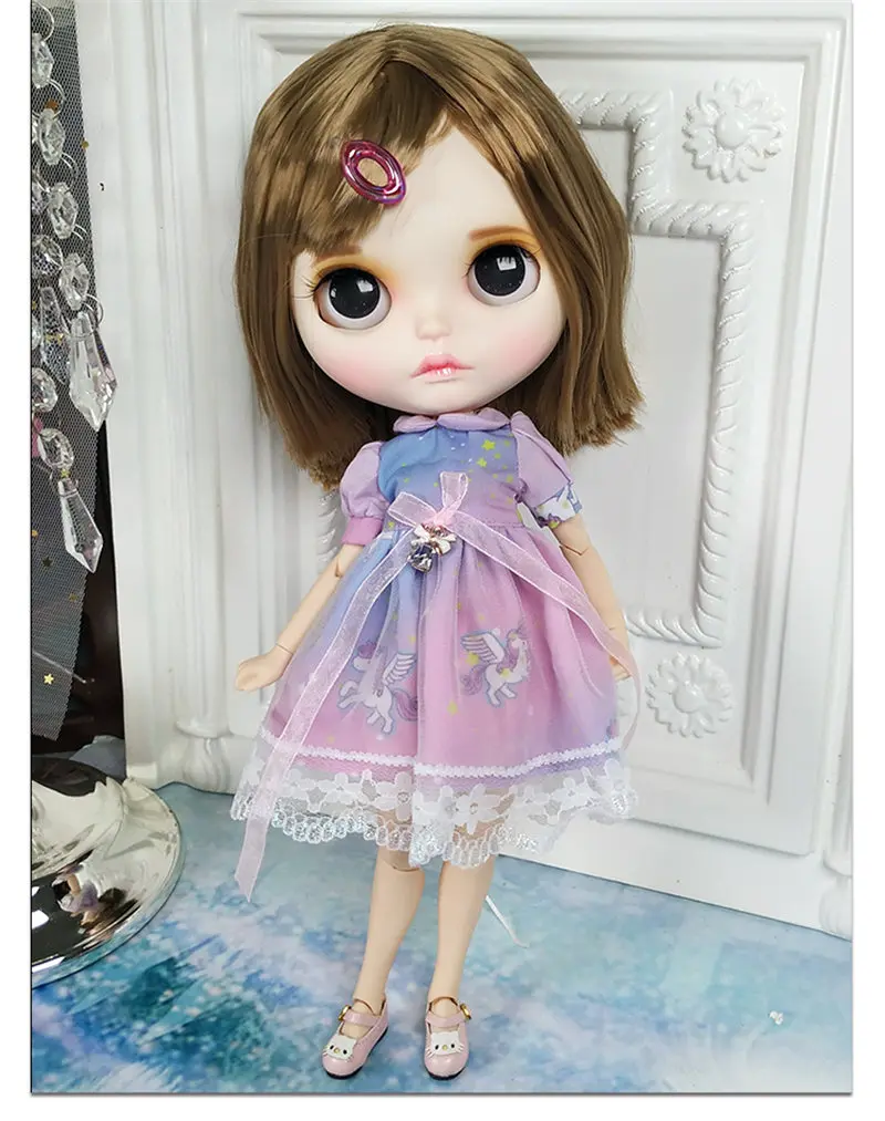 Новая горячая распродажа 30 см 12 дюймов Blyth кукла в модном дизайне платье DIY Combination