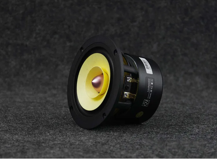 GHXAMP 4 inch 25W full Range Speaker HIFI Bamboo Fiber Aluminum Basin Treble Midrange Thick Bass For Tube Amplifier Round 1PC