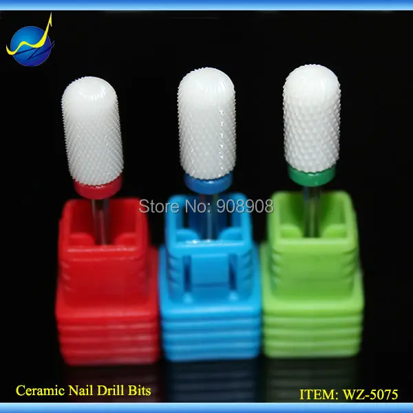 3pcs Rounded Top Ceramic Nail Bits Professional Toe Cuticle Feet Pedicure Callus Rasp Foot Hard Dead Skin Nail  Foot Care Tools
