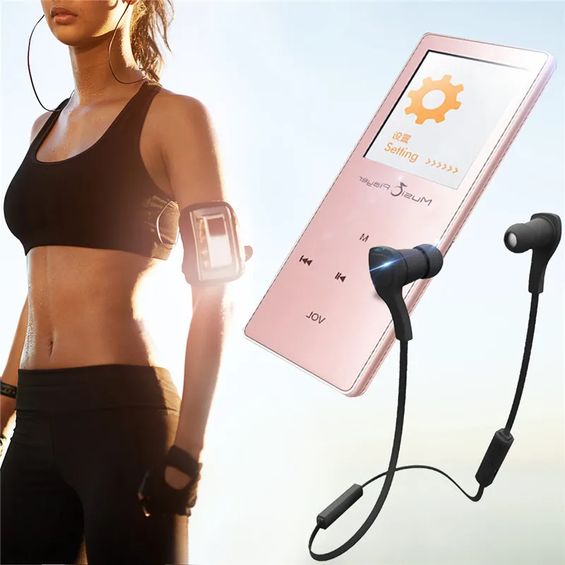 MP3 плеер LEORY X01 с bluetooth Hi-Fi без потерь mp3-плеер 8 ГБ 1 дюйма сенсорный экран поддержка