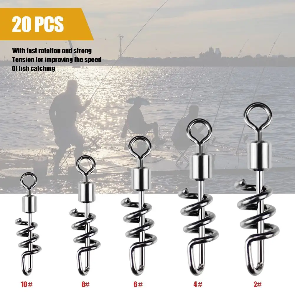 20 шт Разъемный соединитель для рыбалки шариковый подшипник роликовый поворотный