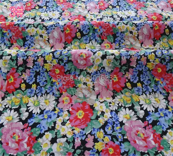 Винтаж Purpler версия с цветочным принтом хлопок поплина Лоскутное Ткань по метров