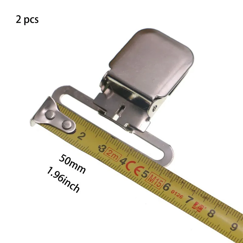 50mm 2 шт./лот зажимы для подтяжек 50 40 мм Металлические Paci соски подтяжки зажимы Держатели DIY для индивидуального ремесла проект сильный ловушка аксессуар - Цвет: 50mm