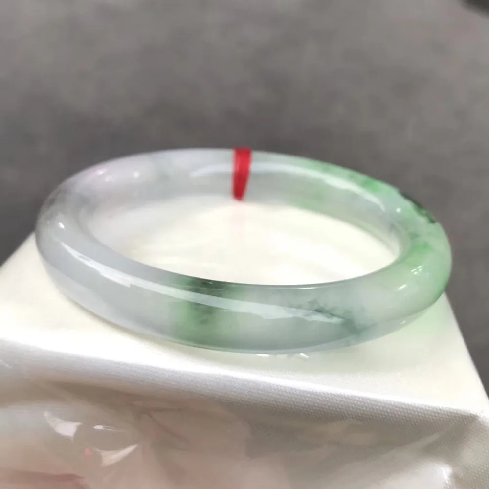 Only One ! 55.5MM Certified (Grade A)100% Natural Green Jadeite JADE Bracelet Women Bangle | Bangles