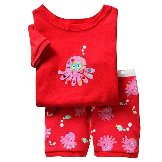 

Red Monkey Children Pajamas Sets Girls Clothing 2pc Suit Sleepwear Night Robe nightdress kids household clothes Cotton PJS