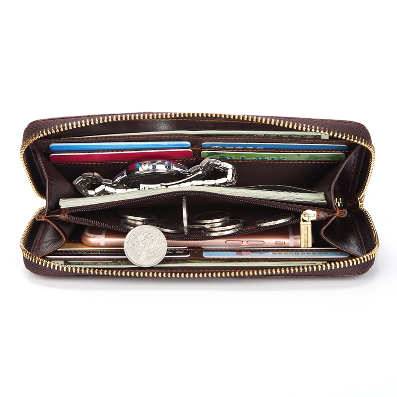 2019 модные кошельки из натуральной кожи фирменный мужской кошелек длинный клатч