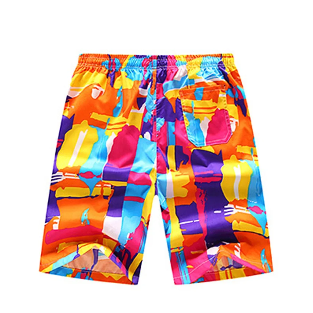 Новые шорты Для мужчин модные Для мужчин Повседневное широкий печатных пляжное Повседневное укороченные детские штанишки Pantalones, короткие Masculino Spodenki