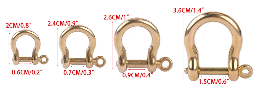 DIY 2 шт. S/M/L латунь D Скоба шарнир застежка для брелока для ключей сумка ремень Петля застежка клип DIY