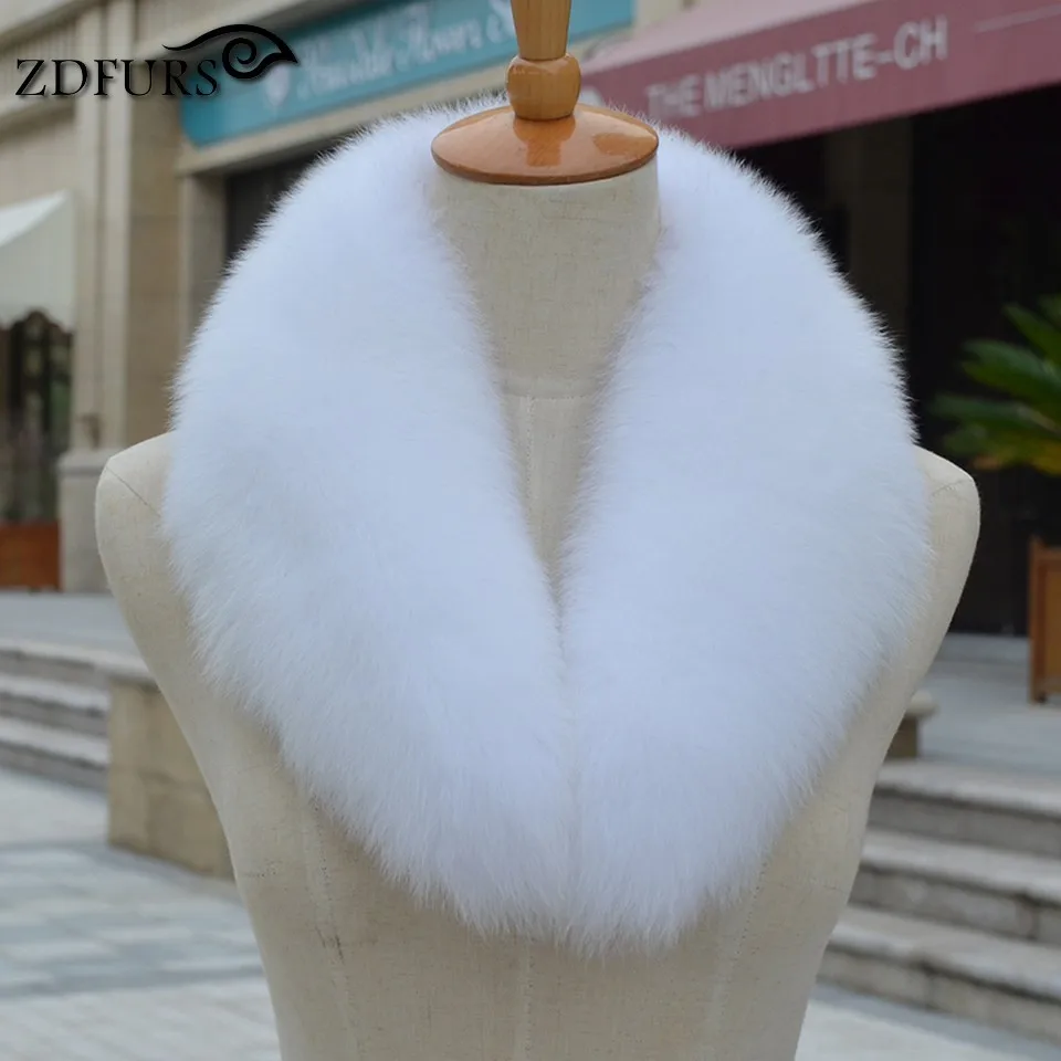 ZDFURS* меховой воротник из натурального Лисьего меха, женские накидки, болеро, шейный теплый жакет, меховой воротник, палантин из натурального Лисьего меха, шарфы