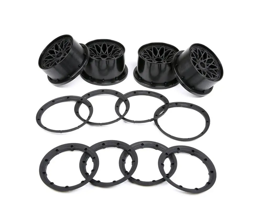 black Пять поколения, сетчатый комплект ступицы колеса и обода для 1/5 hpi rovan km baja 5b rc автозапчасти - Цвет: black
