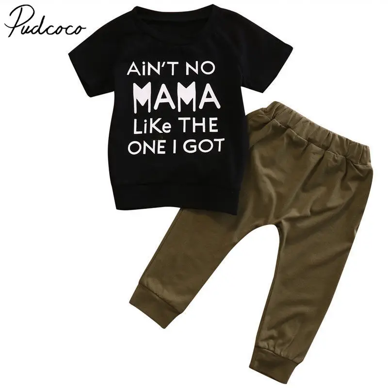 

Pudcoco/Одежда для новорожденных мальчиков хлопковая футболка с короткими рукавами + длинные штаны, леггинсы, От 0 до 3 лет, Helen115