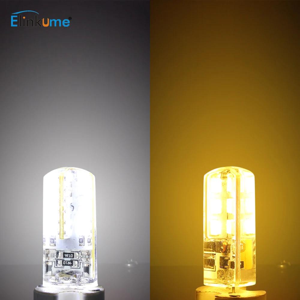 Elinkume G4 Светодиодный светильник 2 Вт 3 4 SMD3014 лампа AC/DC 12 В энергосберегающая мини