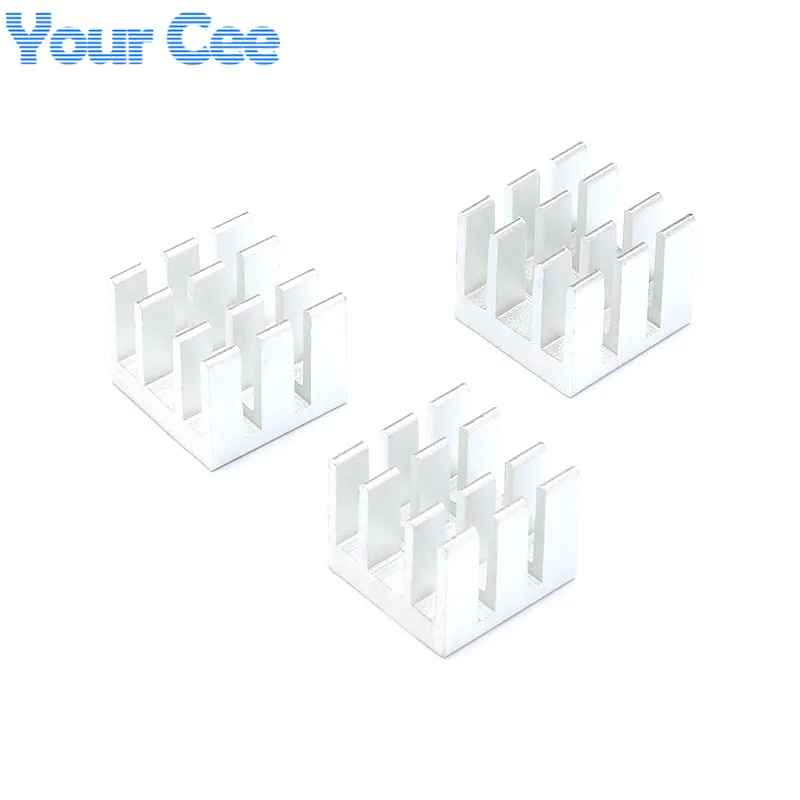 Радиатор охлаждения 10 шт. алюминиевый радиатор для микросхем IC LED 13*13*11 мм