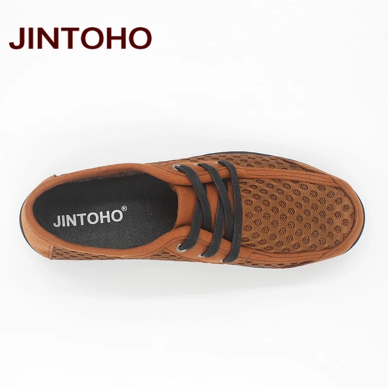 Туфли JINTOHO Мужские дышащие повседневная сетчатая обувь брендовая дизайнерская