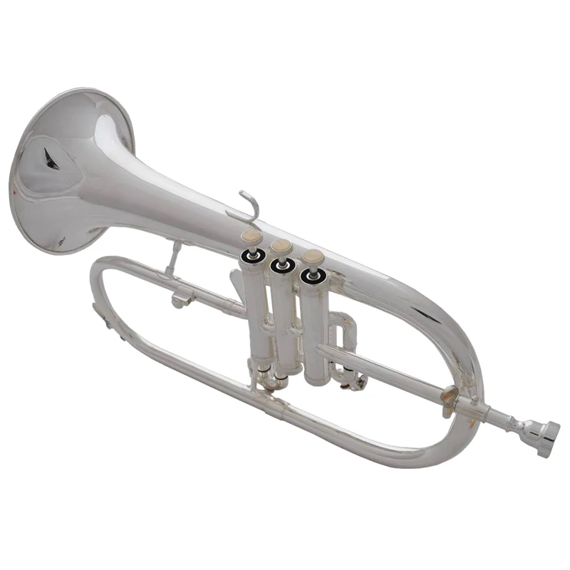 Профессиональная Серебряная пластина Bb Flugelhorn Flugel Horn MONEL valve Новый чехол|Труба| |
