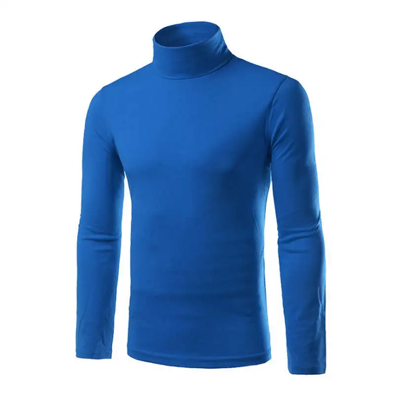 New Autumn Winter Men'S Sweater Men'S Turtleneck Solid Color Casual Sweater Men's Slim Fit Brand Knitted Pullovers 2XL