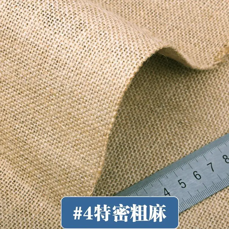 color 4 50x150cm Natural Burlap Fabric For Placemats Bags Tablecloth Background Decoration Mesh Linen Textile Cloth Costura Stof - Цвет: color 4