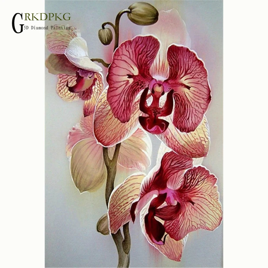 

Phalaenopsis gift 5d DIY Diamond Embroidered Diamond Painting Cross Stitch Full Square Rhinestone Mosaic Unfinished Home Decor