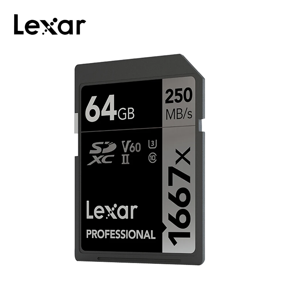 Оригинальная SD карта Lexar 1667X 256 ГБ флэш памяти 128 64 250 дюйма micro sd для 3D 4K Full HD