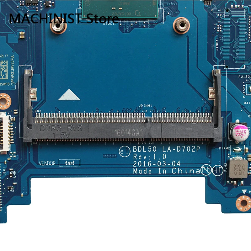 Оригинальная материнская плата для ноутбука HP 15 AY 250 G5 BDL50 LA D702P REV1.0 SR2KL N3710 860165 601