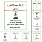 Браслет унисекс с подвесками в виде дерева желаний, колокольчика, оленя, снеговика, снежинки