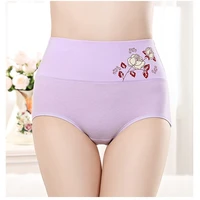 madiy sexy panties women cotton high waist body shaper printing briefs closed abdominal underwear