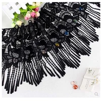 29cm water soluble black embroidery tassels lace fabric trim ribbons diy craft sewing on garment handmade materials accessories