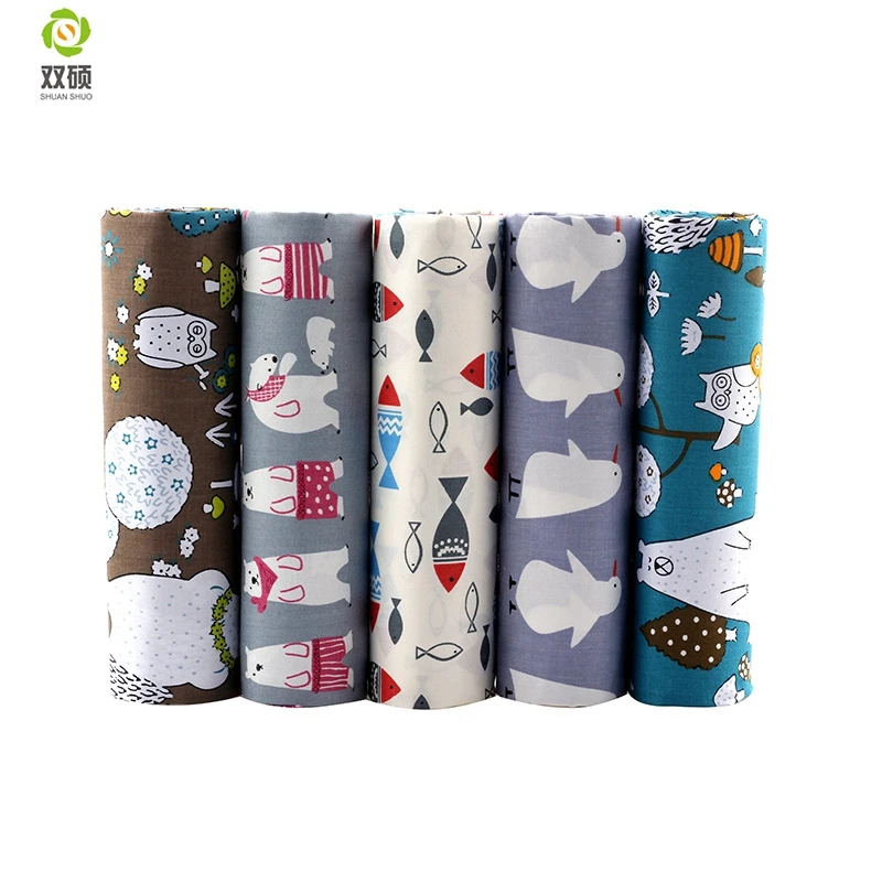 Мультфильм саржа хлопок Ткань лоскутное ткани ручной работы DIY Вышивание ребенка