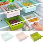 Стеллаж для хранения холодильника с разделителем, пластиковый держатель для хранения, выдвижные полки для ванной комнаты 15x11.8x2.5см