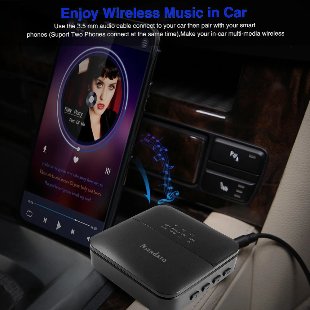 Bluetooth 5 0 передатчик EarRise приемник беспроводной аудио aptX HD с низкой задержкой 3 мм