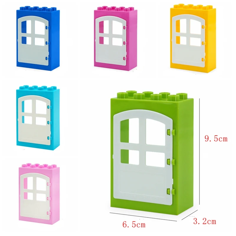 Locking Big Size Educational 6 Colors Doors MOC Single Sale Building Blocks Toys for Children Compatible Kids Bricks Gifts | Игрушки и