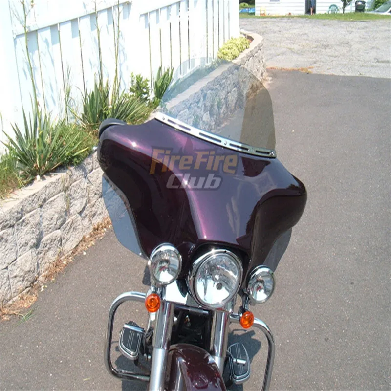 МОТОЦИКЛ хром щелевые крыло летучая мышь отделка лобового стекла для Harley 1996