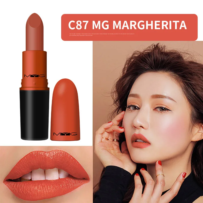 C87 MYG 9 цветов питательная матовая бархатистая Помада для губ легко носить водонепроницаемый стойкий макияж Красный телесный помада Косметика - Цвет: C87